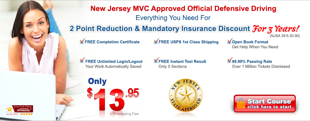 New Jersey approved traffic school online